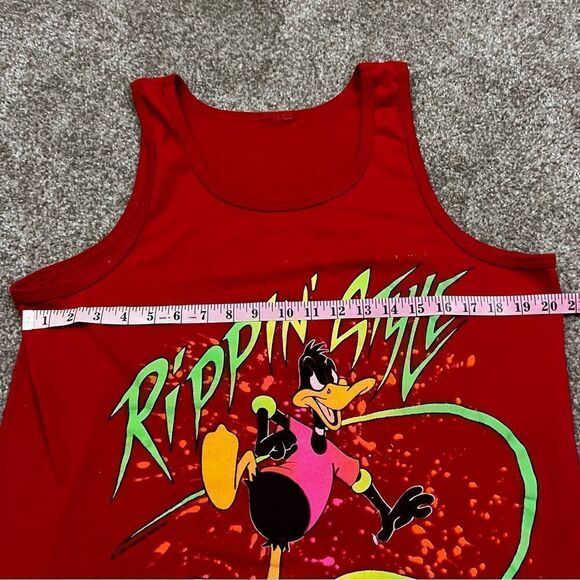 Vintage Looney Toons Daffy Duck Rippin Style Tank - Picture 2 of 6